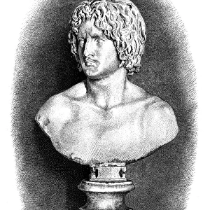 ARMINIUS (c17 B. C. -21 A. D. ). German national hero. Line engraving after a presumed Roman portrait bust