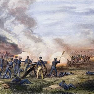 BATTLE OF PALO ALTO, 1846. The Battle of Palo Alto on May 8, 1846. Contemporary American steel engraving