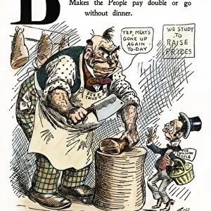 CARTOON: ANTI-TRUST, 1902. The beef trust satirized in a cartoon from An Alphabet