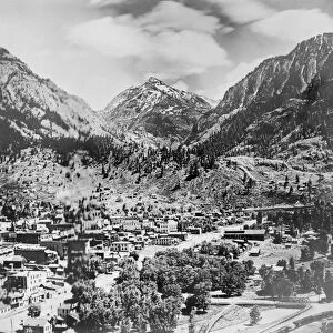 COLORADO: OURAY, c1900 Aerial view of the community of Ouray, Colorado. Photograph