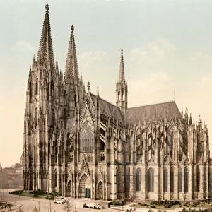 GERMANY: COLOGNE CATHEDRAL. The Cologne Cathedral in Germany. Photochrome, c1895