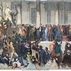 The inauguration of Franklin Pierce as the 14th President of the United States on 4 March 1853: contemporary engraving
