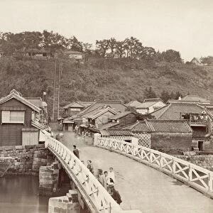 JAPAN: YOKOHAMA, 1880s. One Hundred Steps at Yokohama, Japan. Photographed, c1880