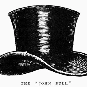 JOHN BULL HAT. Line engraving, English, c1900