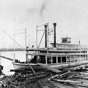 MISSISSIPPI STEAMBOAT, c1896. The Bluff City, sternwheel steamboat of the Anchor Line