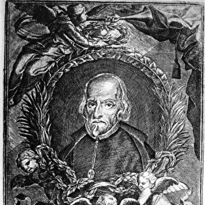 PEDRO CALDERON DE LA BARCA (1600-1681). Spanish playwright and poet. Copper engraving, 1682