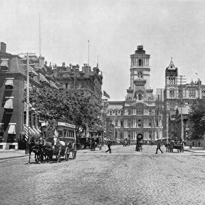 PHILADELPHIA, c1890. A view of Broad Street in Philadelphia, Pennsylvania. Photograph