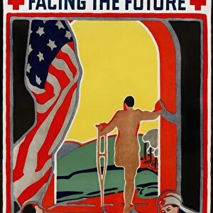 RED CROSS POSTER, 1919. Poster advertising Red Cross training for disabled World War I veterans. Lithograph by C. F. Chambers, 1919