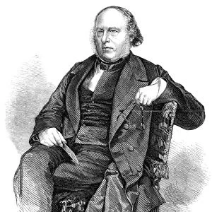 SIR ROWLAND HILL (1795-1879). English postal authority. Wood engraving, 1860