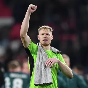 Arsenal's Aaron Ramsdale Reacts After PSV Eindhoven Clash in 2023-24 UEFA Champions League