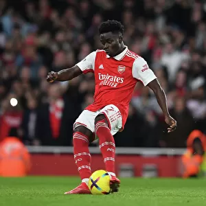 Arsenal's Bukayo Saka Scores Penalty Against Manchester City in 2022-23 Premier League