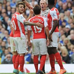Arsenal's Dispute with Referee: Wilshere, Cazorla, and Welbeck at Chelsea's Stamford Bridge (2014-15)