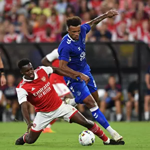 Arsenal's Nketiah Fouls by Everton's Gbamin: A Pre-Season Clash in Baltimore (Arsenal vs. Everton, 2022-23)