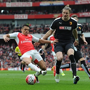 Intense Face-Off: Alexis Sanchez vs. Sebastian Prodl in Arsenal's Premier League Battle