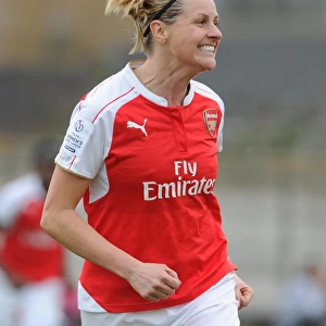 Kelly Smith celebrates scoring Arsenal Ladies 1st goal