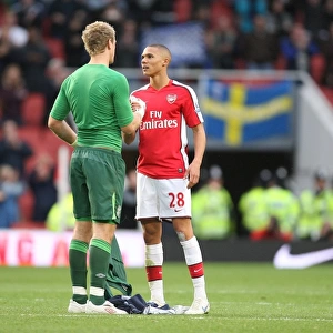 Kieran Gibbs (Arsenal) and Joe Hart (Birmingham)