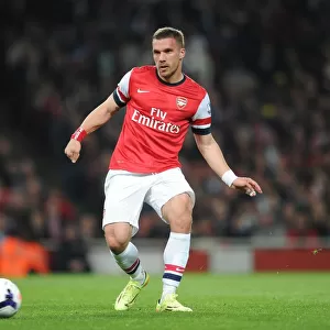 Lukas Podolski (Arsenal). Arsenal 2: 0 Newcastle United. Barclays Premier League. Emirates Stadium