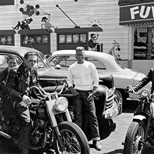 1950s Bikers At Playland