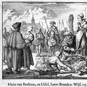 Anabaptist leaders and teachers were often burned at the stake, though sometimes