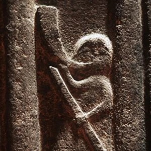 Armenia, Kotayk, Geghard, wall relief in Geghard Monastery