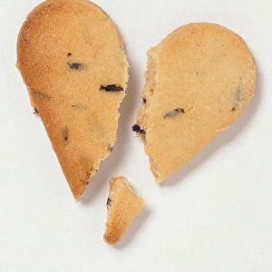 Broken lavender heart-shaped biscuit