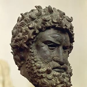 Bronze portrait head of boxer Satyros of Elis, by sculptor Silanion