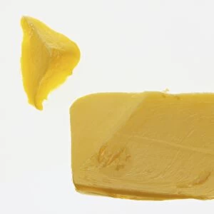 Butter, rectangular piece and flake
