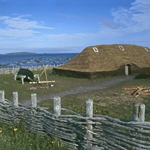 Canada, Terranova, L Anse aux Meadows National Historic Site, Reconstruction of Viking houses