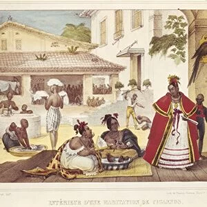 Cigano gypsy dwelling, From Journey to historic and picturesque Brazil of Jean Baptiste Debret, 1834