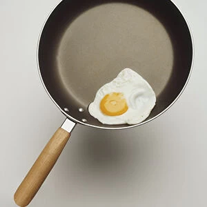 Egg frying in non-stick pan