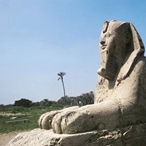Egypt, Cairo Governorate, Mit Rahina, Alabaster sphinx