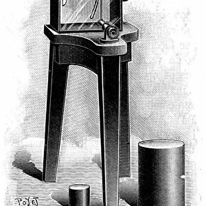 Electroscope fitted with microscope, used in the Curies laboratory, Paris, to