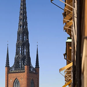 Extraordinary cast iron spire of the Riddarsholm Church in Stockholm