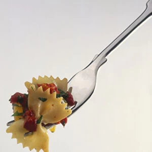 Forkful of farfalle and pepper