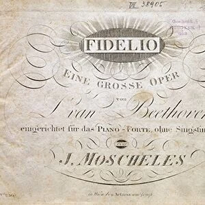 Frontispiece of Fidelio, Op. 72, 1805. Piano score, Transcription by I. Moscheles