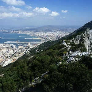 Gibraltar City with Rock in foreground