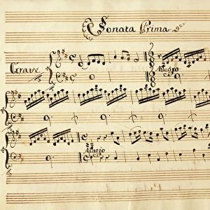 Italy, Venice, Score of Op. 1, Sonata, allegro by Arcangelo Corelli