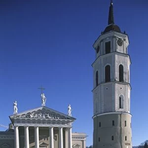 Lithuania, Vilnius, old town, Senamiestis, Cathedral, Arkikatedra Bazilika, 19th century, Bell tower, 13th, 16th, 19th century