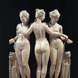Marble group representing Three Graces, from Rome, Mount Celio, Villa Cornovaglia