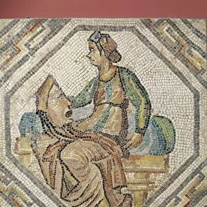 Mosaic depicting Melpomene, Muse of Tragedy, from villa in Augusta Treverorum (Trier)