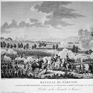 Napoleon at the Battle of Marengo, 14 June 1800. French forces under Napoleon defeated Austrians