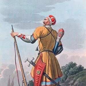 The Peoples of Russia: Prince of Little Kabarda, coloured lithograph 1813. Kabardans