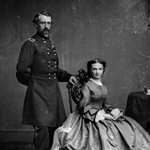 portrait of General George Custer and his wife
