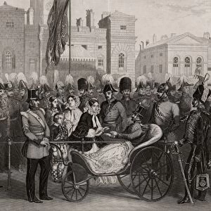 Queen Victoria distributing Crimean Medals at Horse Guards, London, 18 May 1856
