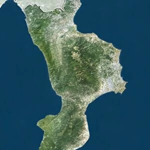 Region of Calabria, Italy, True Colour Satellite Image