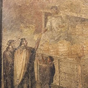 Roman civilization, resco portraying baker, from Pompeii