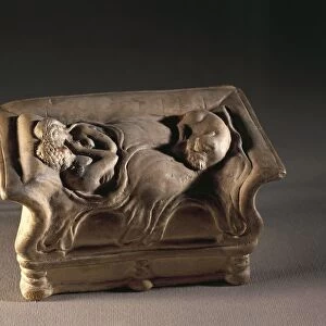 Sculpture known as The Bordeaux Lovers, terracotta