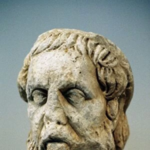 Socrates (469-399 BC) Ancient Greek philosopher. Marble portrait bust Archaeological Museum