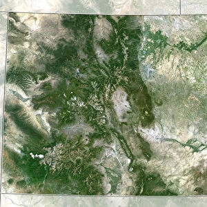 State of Colorado, United States, True Colour Satellite Image