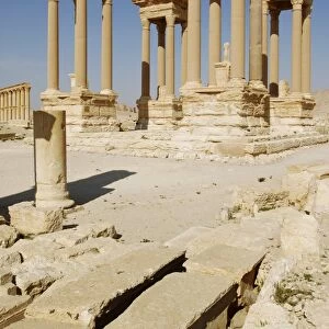 Syria, Palmyra, ancient ruins of Tetrapylon